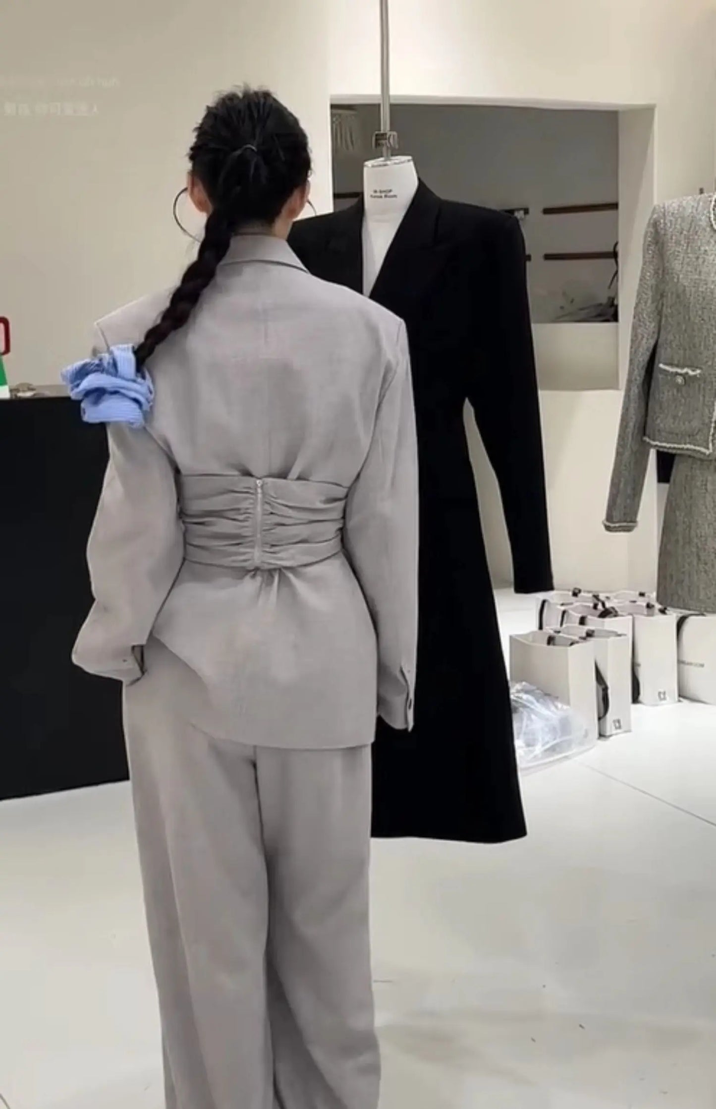 Lapel 2 Piece Jacket Pants Sets One Button Notch Lapel Slim Fit Flat Front Slim Fit Bespoke Office Lady Suits +pant