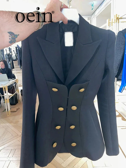 [oein] This Year's Popular Fashion Suit Jacket For Women In Autumn And Winter, With A High-end Sense And  Professional Casual